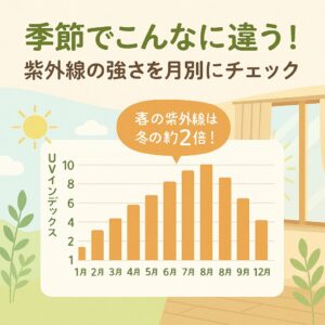 紫外線量/UV-A/UV-B/月別/関東全域