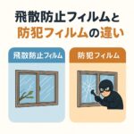 alt="飛散防止フィルムと防犯フィルムの違いを分かりやすく比較したアイキャッチ画像"